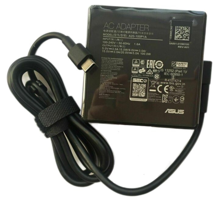 Originale 100W USB-C Asus A20-100P1A Alimentatore Adattatore + Cavo Originale 100W USB-C Asus A20-100P1A Alimentatore Adattatore + Cavo