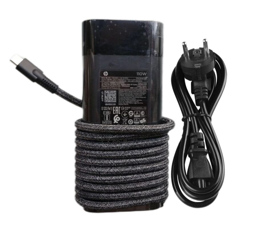 Originale 110W USB-C HP Dragonfly G3 473R1AV Alimentatore Adattatore + Cavo