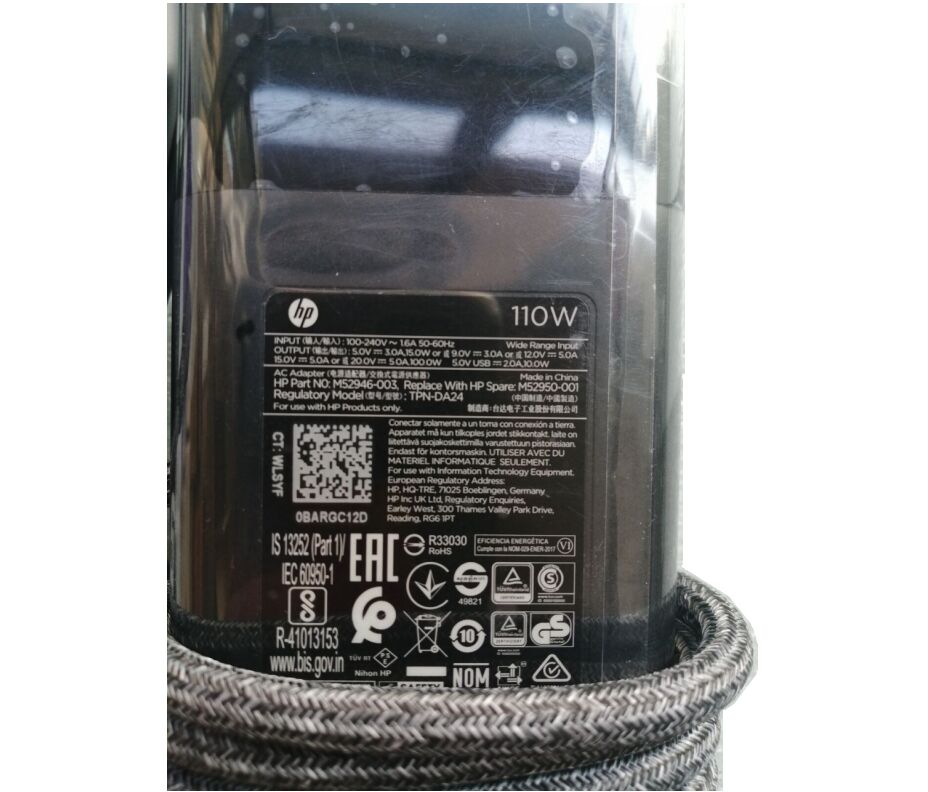 Originale 110W USB-C HP Dragonfly G3 7C8A7US Alimentatore Adattatore + Cavo Originale 110W USB-C HP Dragonfly G3 7C8A7US Alimentatore Adattatore + Cavo