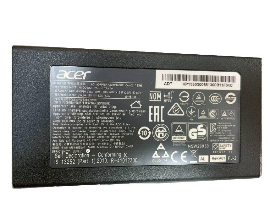 Originale 135W Acer Aspire 5 A517-51GP-80LB Alimentatore Adattatore + Cavo Originale 135W Acer Aspire 5 A517-51GP-80LB Alimentatore Adattatore + Cavo