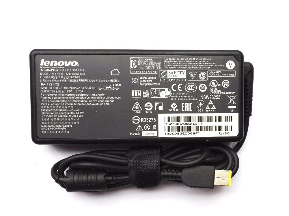 Originale 135W Lenovo 36200314 36200318 36200319 Adattatore + Cavo