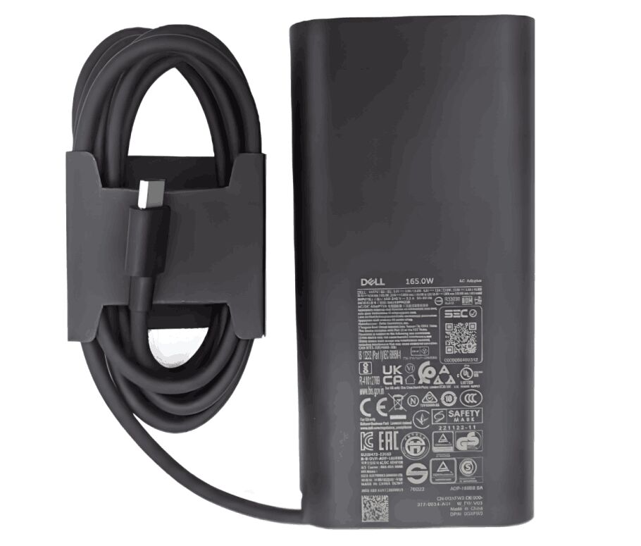 Originale 165W USB-C Dell 450-BBWR Alimentatore Adattatore + Cavo Originale 165W USB-C Dell 450-BBWR Alimentatore Adattatore + Cavo