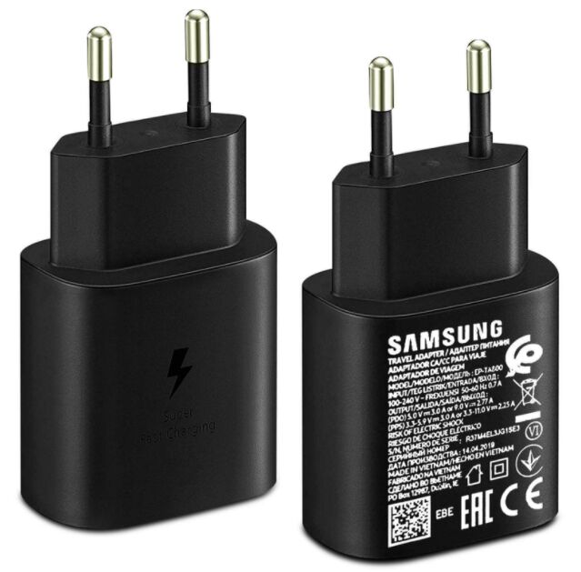 25W USB-C Samsung EP-DG977 Alimentatore Adattatore + Cavo 25W USB-C Samsung EP-DG977 Alimentatore Adattatore + Cavo
