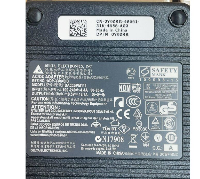 Originale 19.5V 16.9A 330W 5.5mm*1.7mm Delta ADP-330AB D Alimentatore Adattatore + Cavo Originale 19.5V 16.9A 330W 5.5mm*1.7mm Delta ADP-330AB D Alimentatore Adattatore + Cavo