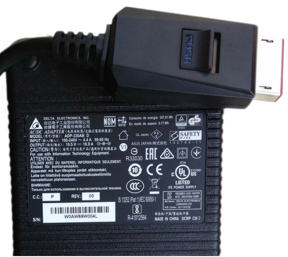 Originale 19.5V 16.9A 330W Asus Rog G701VI Alimentatore Adattatore + Cavo Originale 19.5V 16.9A 330W Asus Rog G701VI Alimentatore Adattatore + Cavo