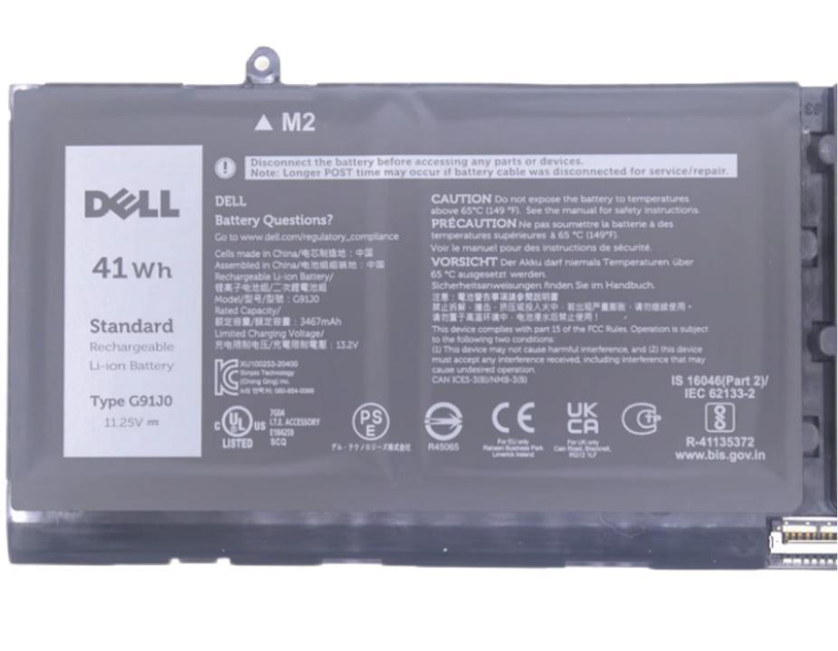 Originale 4 Cell 3640mAh 41Wh Batteria Dell G91J0 Originale 4 Cell 3640mAh 41Wh Batteria Dell G91J0