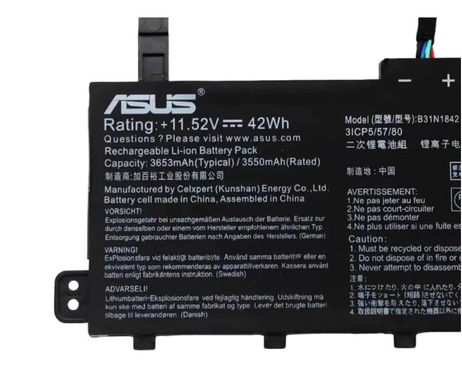 Originale 3653mAh 42Wh Asus C31N1842 0B200-03440300 Batteria Originale 3653mAh 42Wh Asus C31N1842 0B200-03440300 Batteria