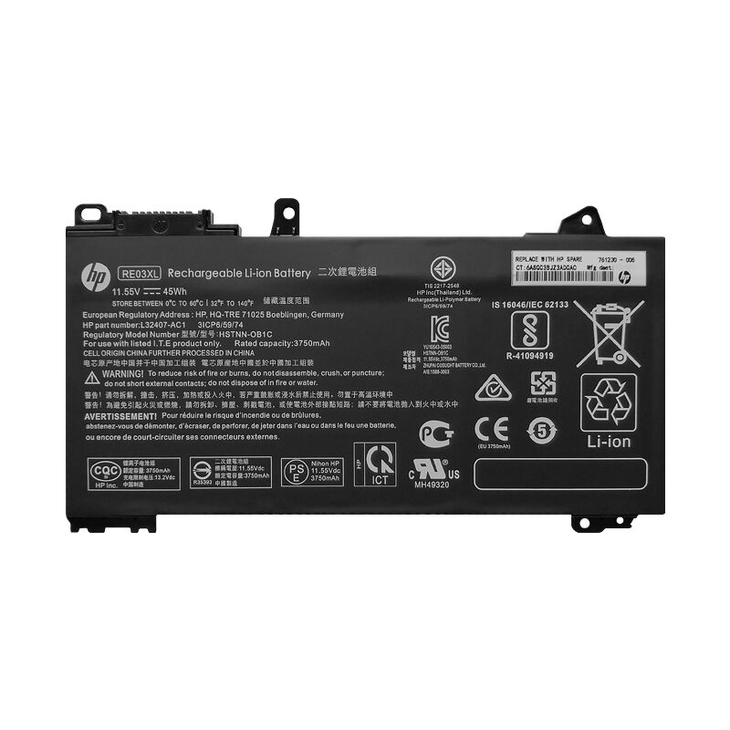 Originale 3-Cell 3900mAh 45Wh HP HSTNN-0B1C HSTNN-DB9A HSTNN-OB1C Batteria