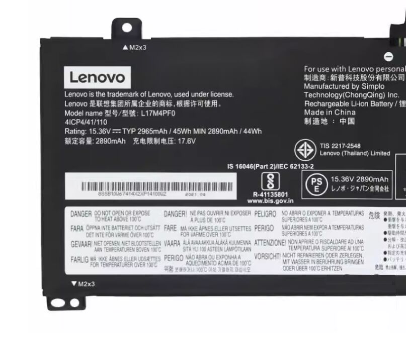 Originale 2965mAh 45Wh Batteria per Lenovo 4ICP4/41/110 Originale 2965mAh 45Wh Batteria per Lenovo 4ICP4/41/110