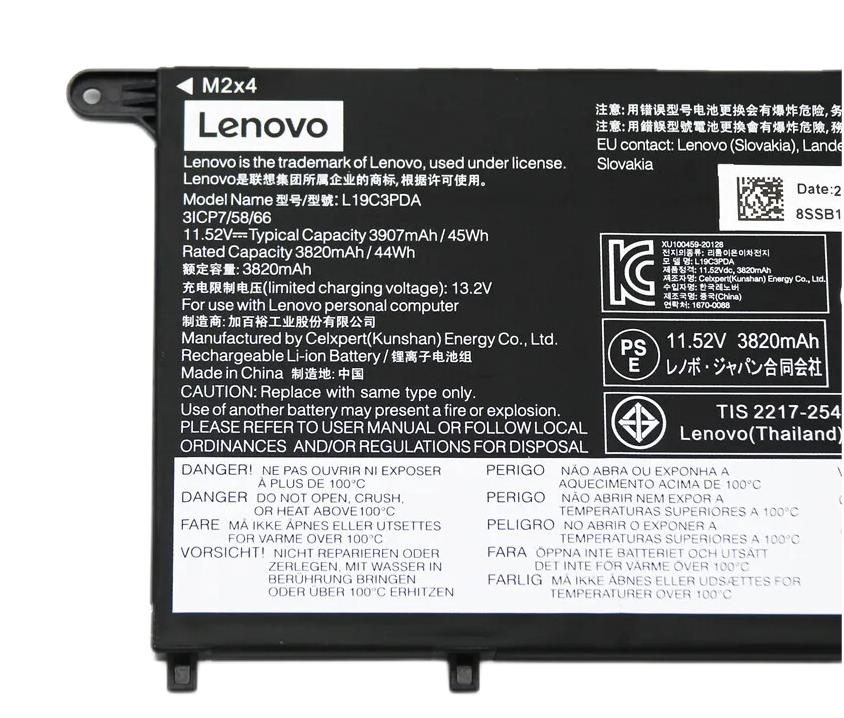 Originale 3907mAh 45Wh Lenovo 5B10Z21202 Batteria Originale 3907mAh 45Wh Lenovo 5B10Z21202 Batteria