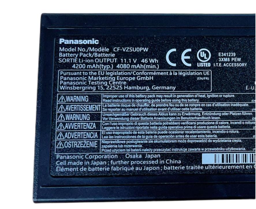 Originale 46Wh 4200mAh Panasonic CF-VZSU0GJS Batteria Originale 46Wh 4200mAh Panasonic CF-VZSU0GJS Batteria