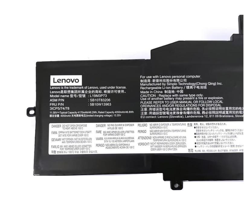 Originale 4170mAh 48.2Wh Lenovo L19M3P72 Batteria Originale 4170mAh 48.2Wh Lenovo L19M3P72 Batteria