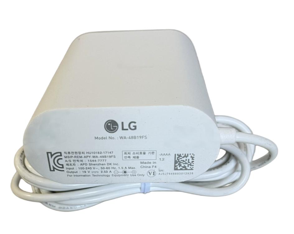 Originale 19V 2.53A 48W LG EAY65249101 Alimentatore Adattatore + Cavo Originale 19V 2.53A 48W LG EAY65249101 Alimentatore Adattatore + Cavo