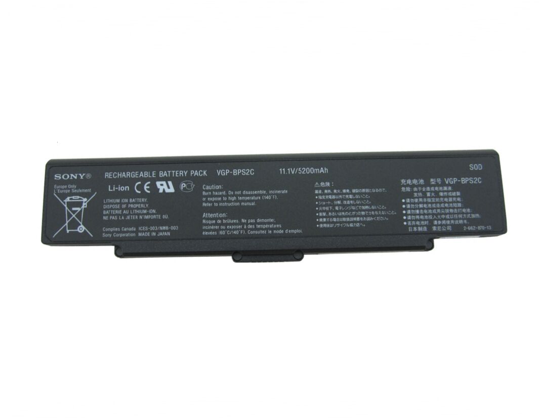 5200mAh Sony VAIO VGN-FJ290L1B VGN-FJ290L1L VGN-FJ290L1R Batteria