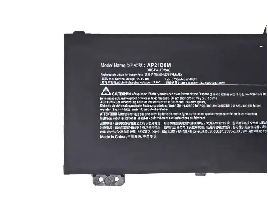 3733mAh 57.48Wh Acer AP21D8M Batteria 3733mAh 57.48Wh Acer AP21D8M Batteria