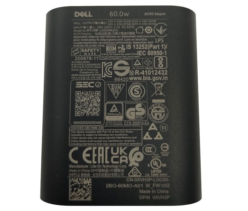 Originale 60W Type-C Dell 28I-D1W2-A00 Alimentatore Adattatore + Cavo Originale 60W Type-C Dell 28I-D1W2-A00 Alimentatore Adattatore + Cavo