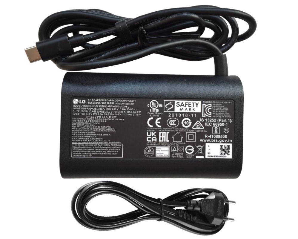 Originale 65W Type-C LG 1544-7777 Alimentatore Adattatore + Cavo