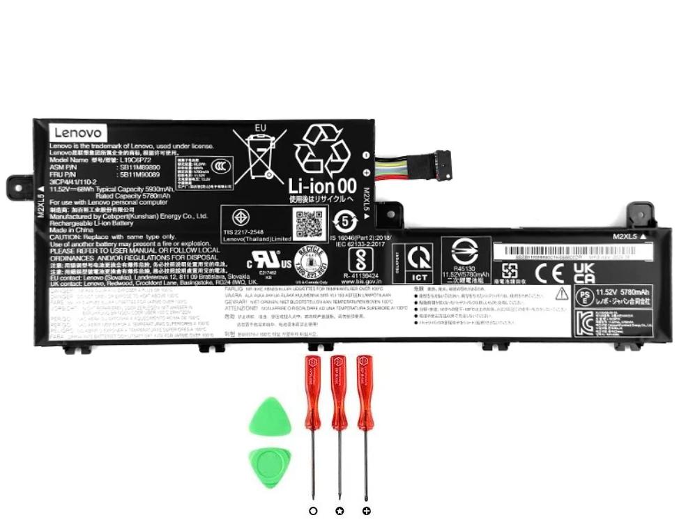 Originale 5887mAh 68Wh Lenovo L19L6P72 Batteria