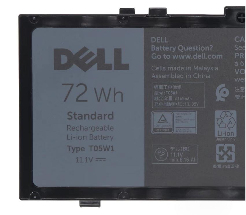 Originale 6162mAh 72Wh Dell 0TWCPG TWCPG Batteria Originale 6162mAh 72Wh Dell 0TWCPG TWCPG Batteria