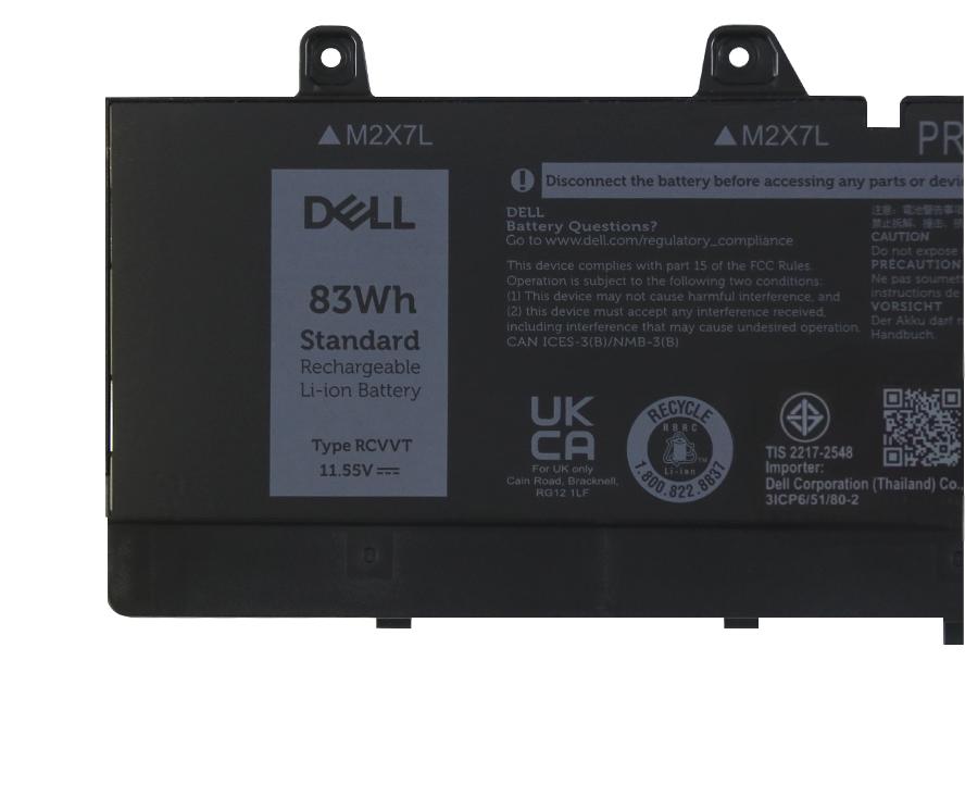 Originale 6827mAh 83Wh Dell NWDC0 0NWDC0 T6PFX Batteria Originale 6827mAh 83Wh Dell NWDC0 0NWDC0 T6PFX Batteria