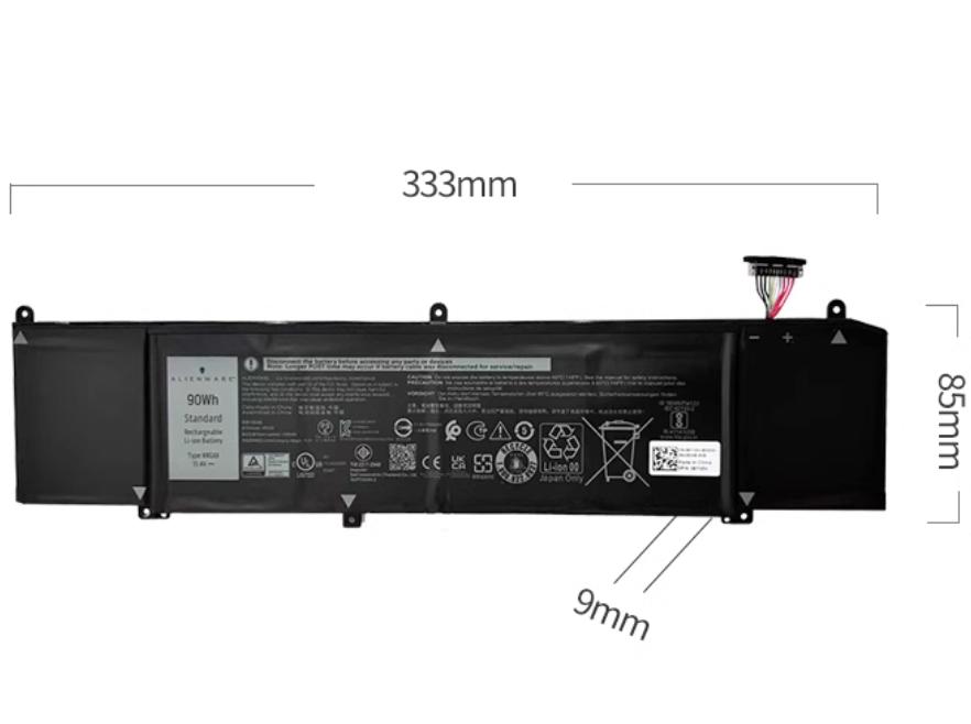Originale 7500mAh 90Wh Dell Alienware ALW15M-R1738R Batteria Originale 7500mAh 90Wh Dell Alienware ALW15M-R1738R Batteria