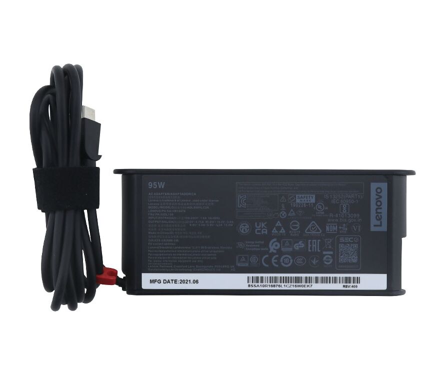 Originale 95W USB-C Lenovo ADLX95YCC2A O2DL132 Alimentatore Adattatore + Cavo Originale 95W USB-C Lenovo ADLX95YCC2A O2DL132 Alimentatore Adattatore + Cavo