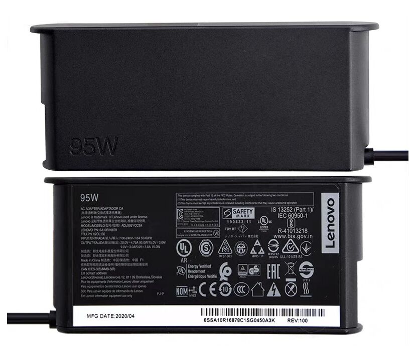 Originale 95W USB-C Lenovo ADLX95YCC2A O2DL132 Alimentatore Adattatore + Cavo Originale 95W USB-C Lenovo ADLX95YCC2A O2DL132 Alimentatore Adattatore + Cavo
