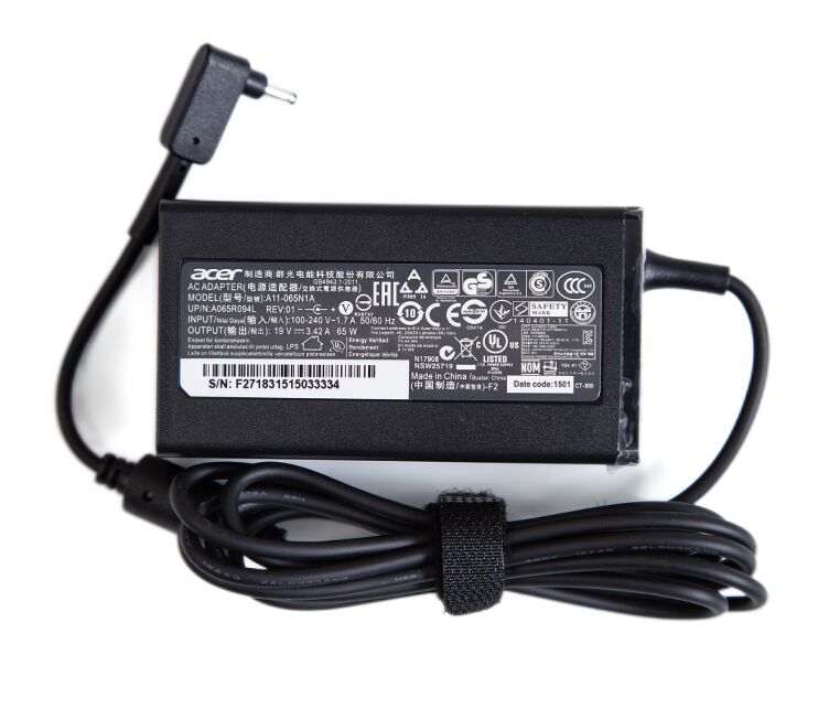 Originale 65W Acer A045R016L Alimentatore Adattatore + Cavo