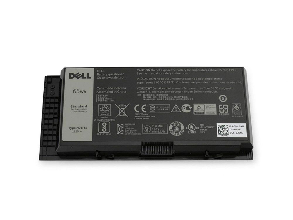 Originale 6 Cell 65Whr Dell HPNYM VG2VT FYTVN Batteria