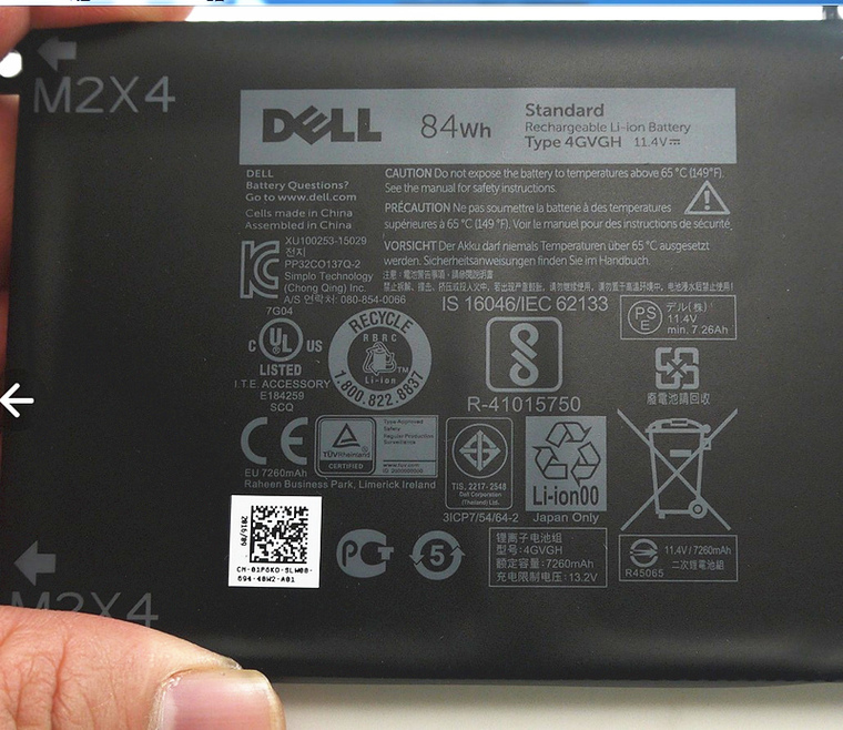 Originale 84Wh Dell Precision 5510 Batteria Originale 84Wh Dell Precision 5510 Batteria