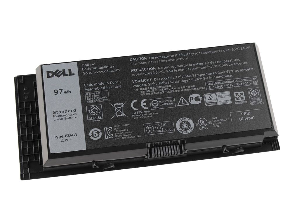 Originale 9 Cell 97Whr Dell 0TN1K5 1C75X KJ321 TU211 Batteria