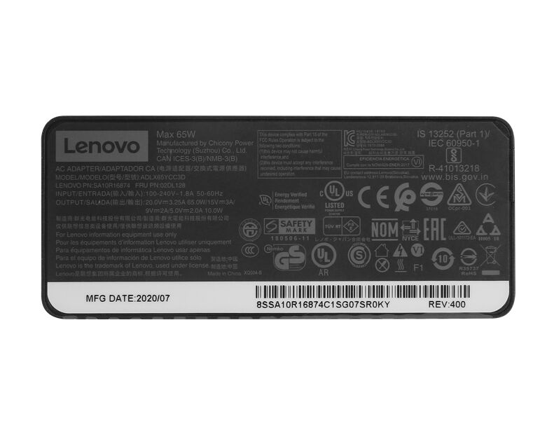 65W USB-C Lenovo ThinkPad 11e Chromebook 4th Gen 2017 Adattatore +Cavo 65W USB-C Lenovo ThinkPad 11e Chromebook 4th Gen 2017 Adattatore +Cavo