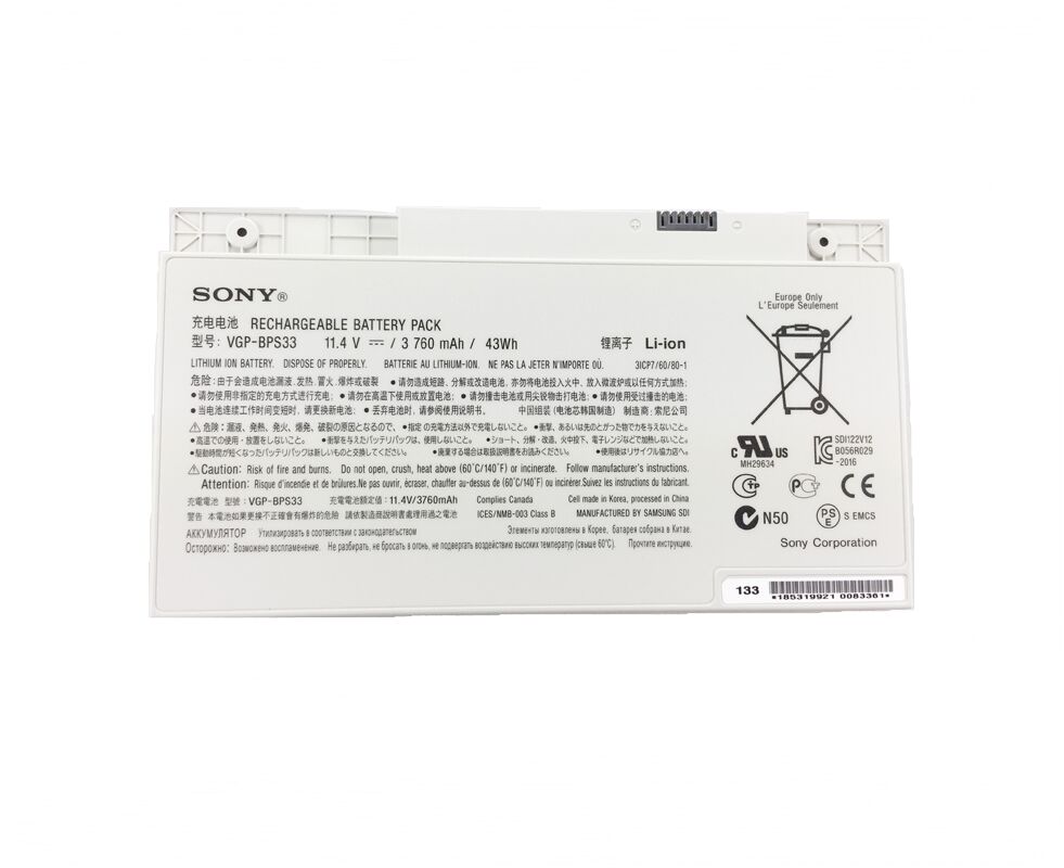 Originale 3760mAh 43Wh Sony VAIO SVT14112CXS Batteria